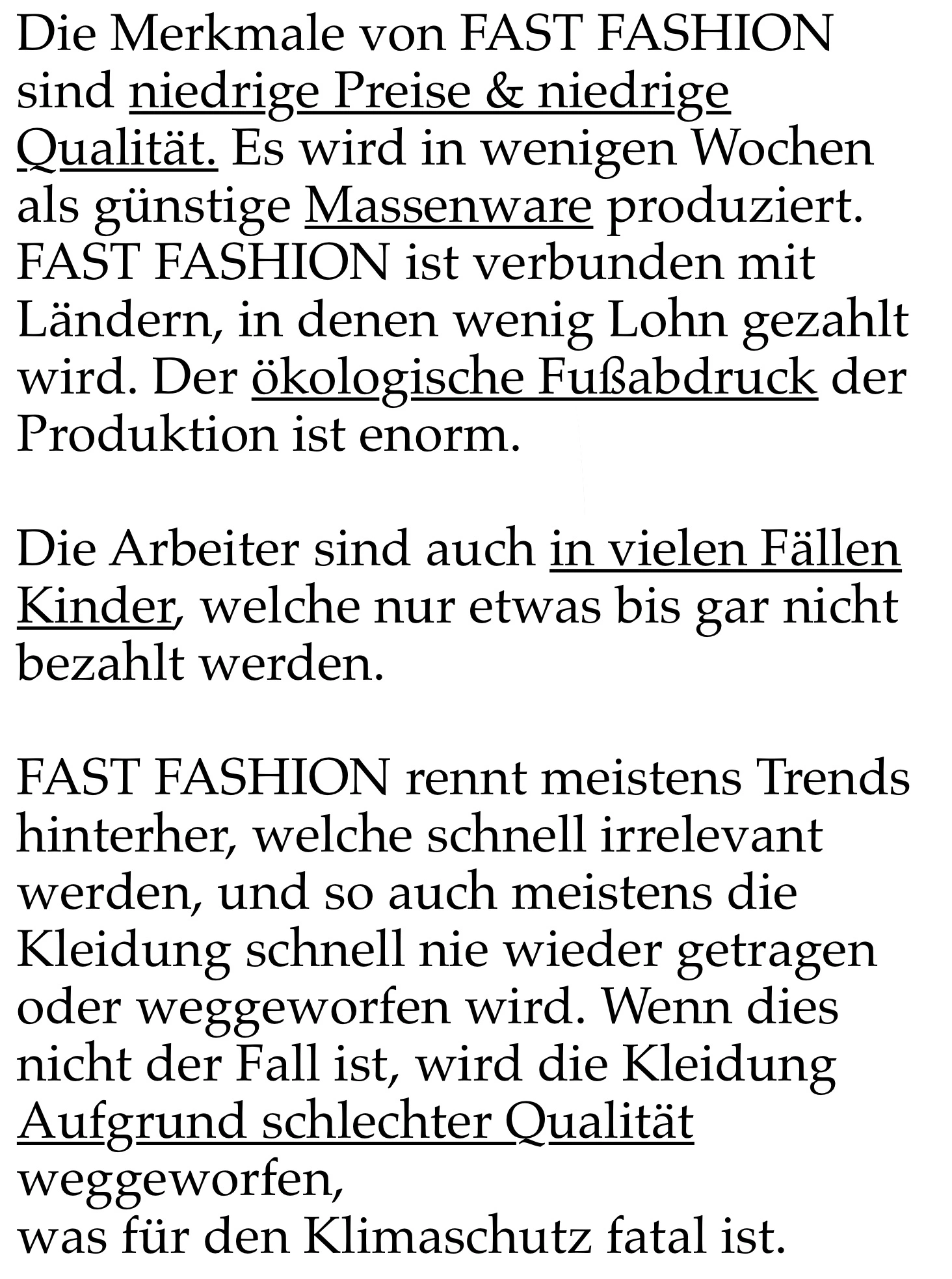 Fast Fashion Erklaerung